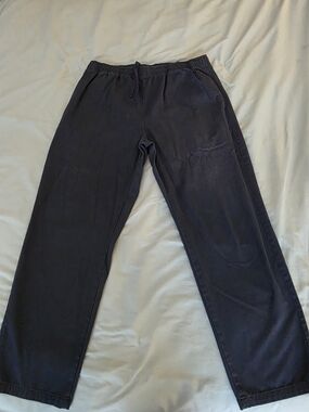 Men's Navy Drawstring Casual Pants